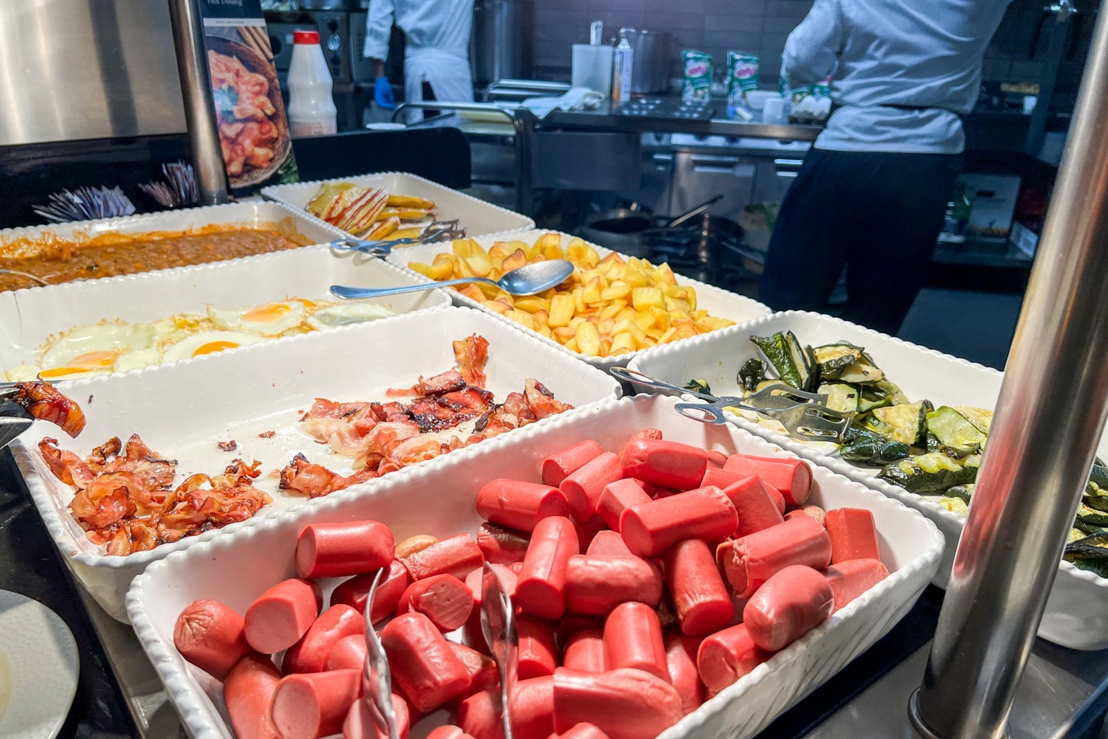 Breakfast items in Plaza Premium Lounge