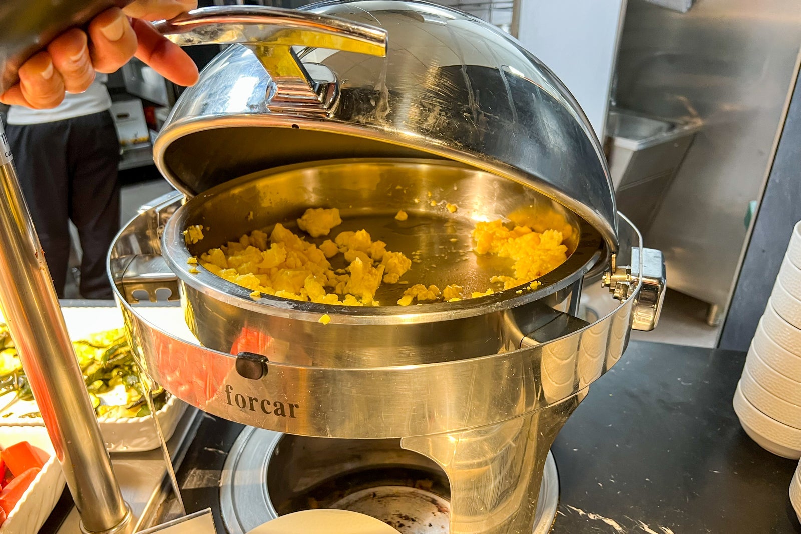 Breakfast items in Plaza Premium Lounge