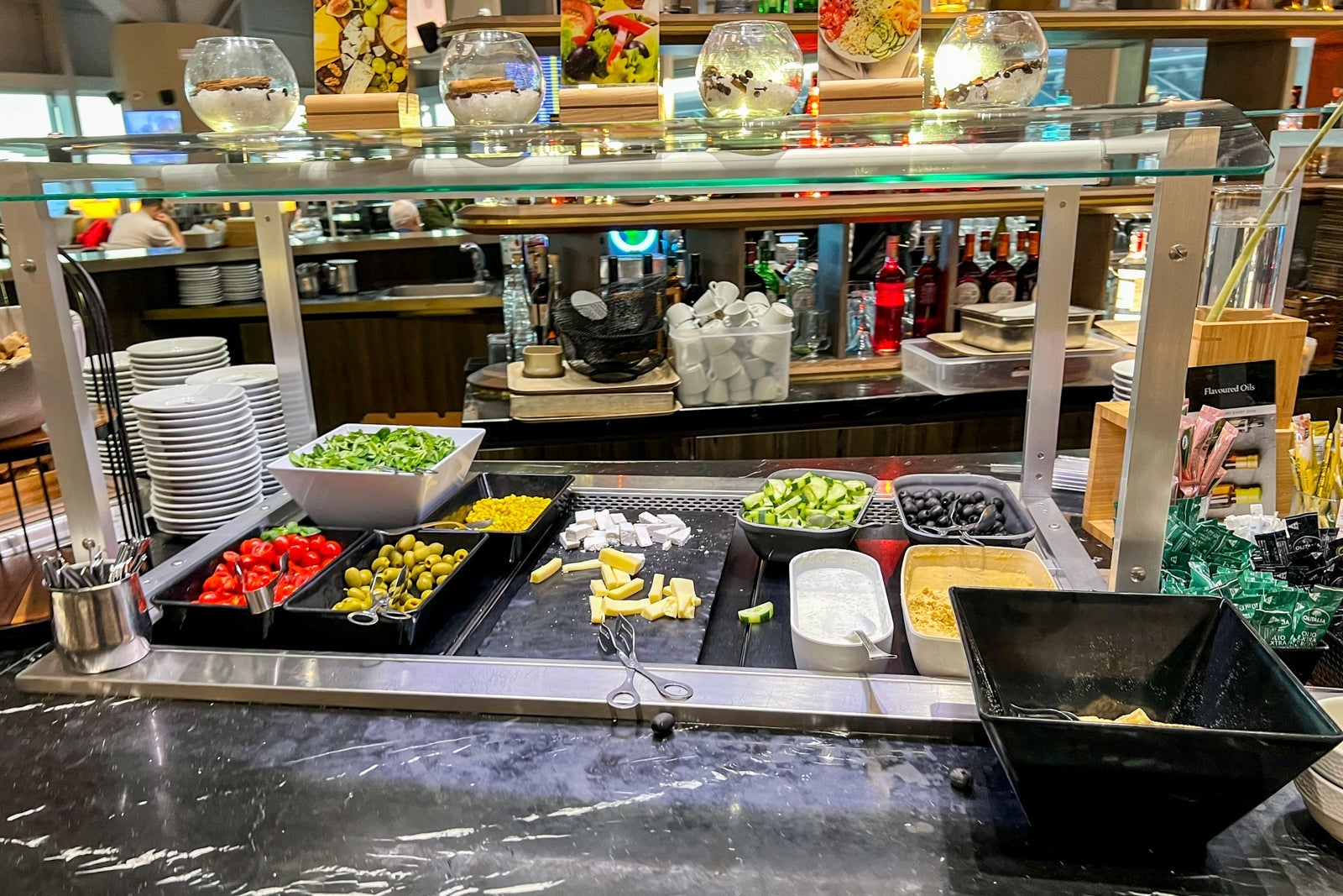Breakfast items in Plaza Premium Lounge