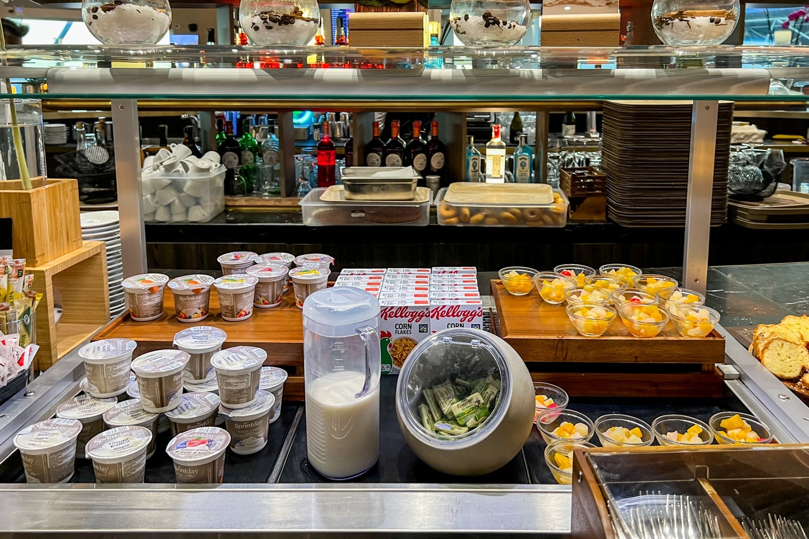 Breakfast items in Plaza Premium Lounge