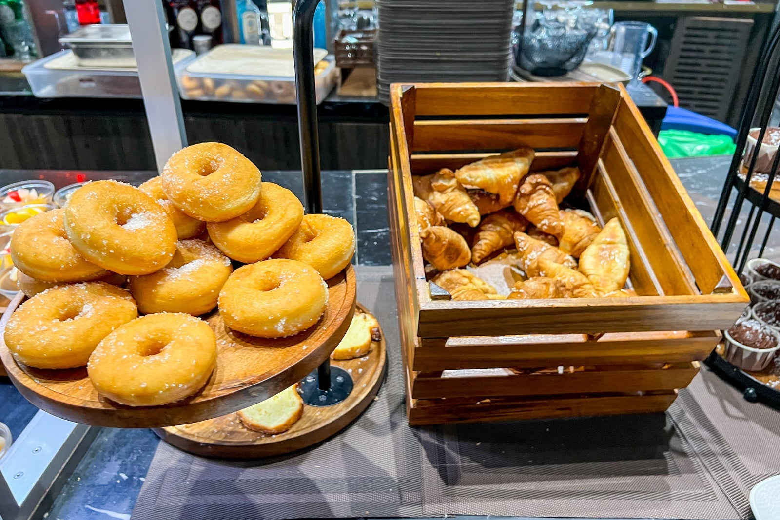 Breakfast items in Plaza Premium Lounge