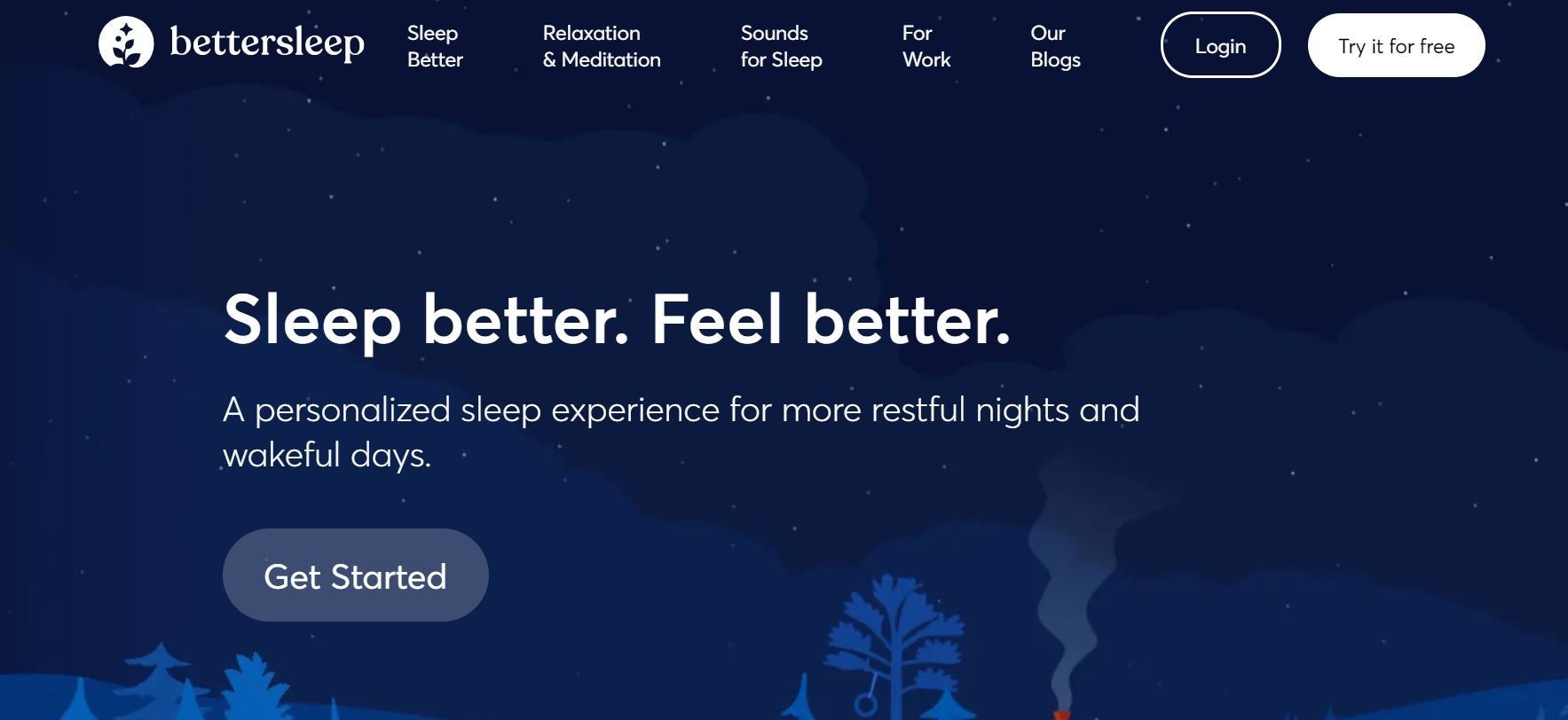BetterSleep home screen