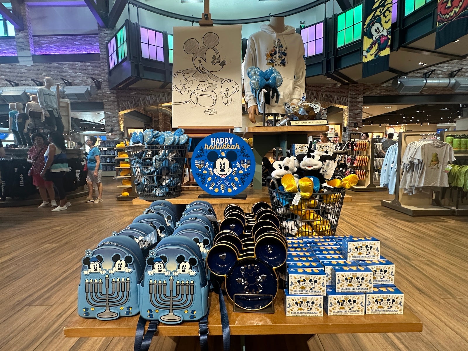 hanukkah display at disney store