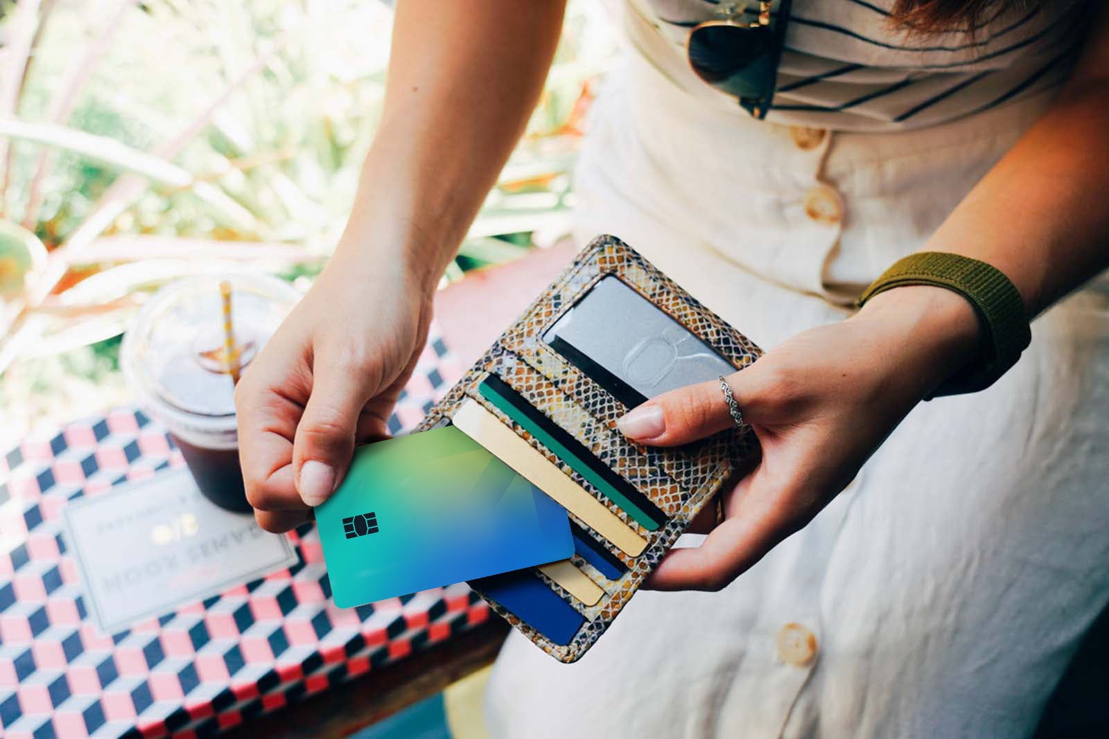 credit cards in a wallet