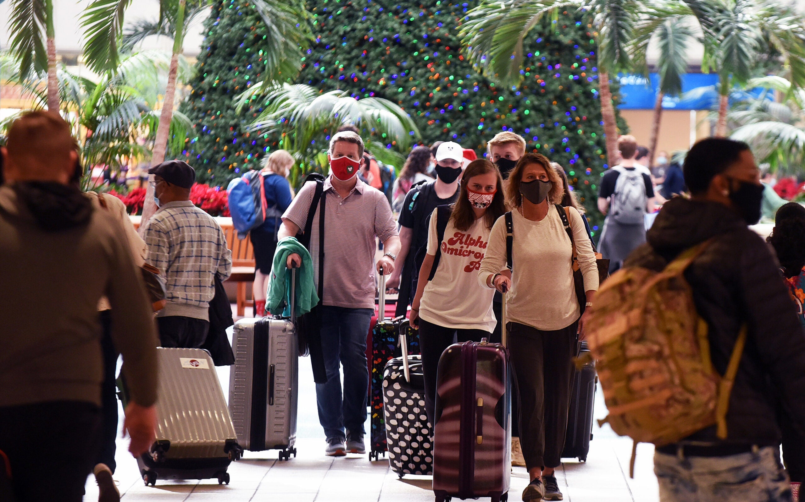 travelers walking