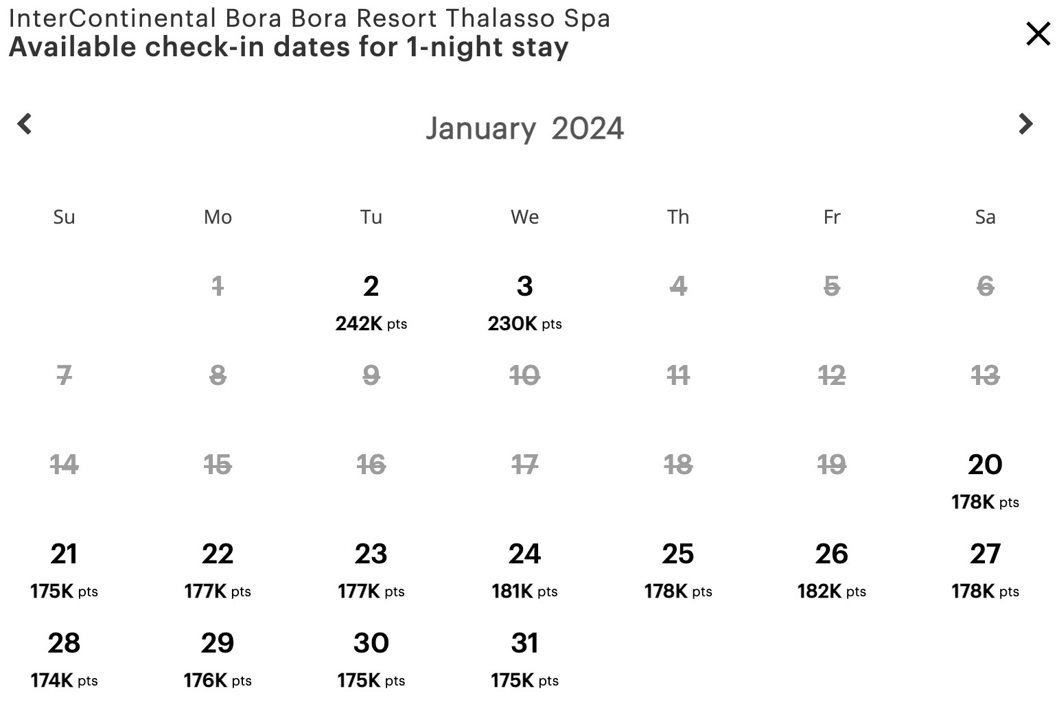 Intercontinental Bora Bora Thalasso award space January 2024