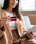 Woman shopping online