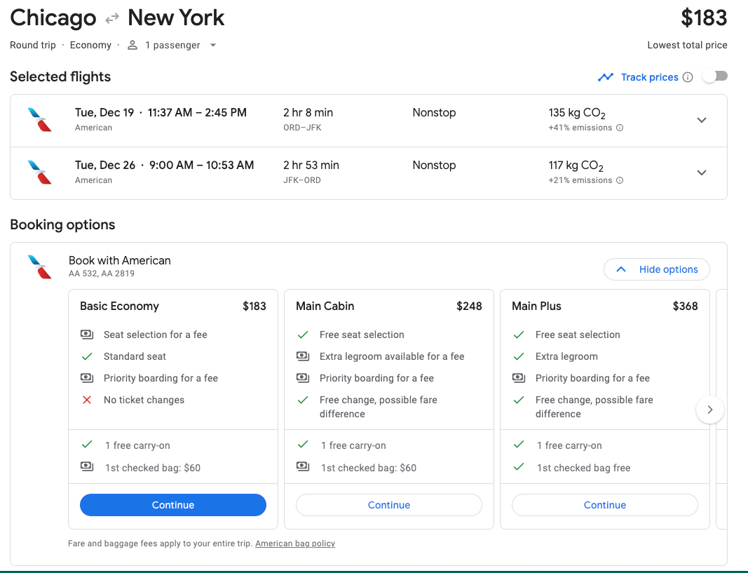 chicago to new york flights