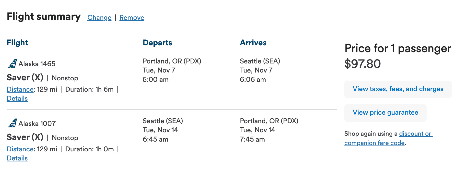 flight summary