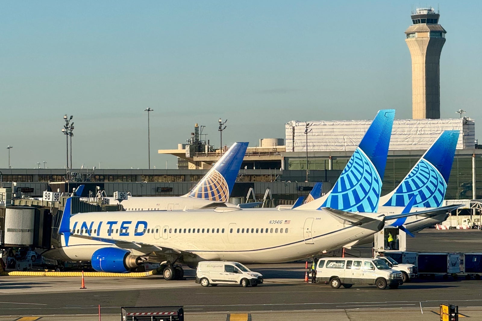 United planes on runway