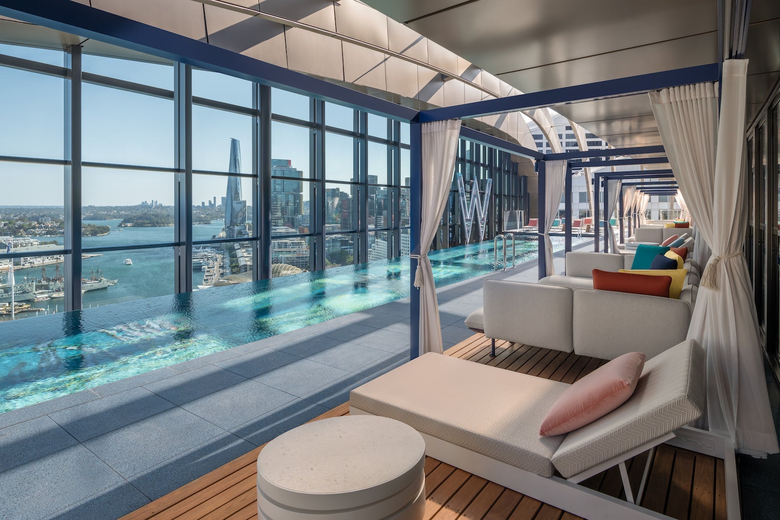 Wet Deck on the top floor of the W Sydney with a heated infinity pool