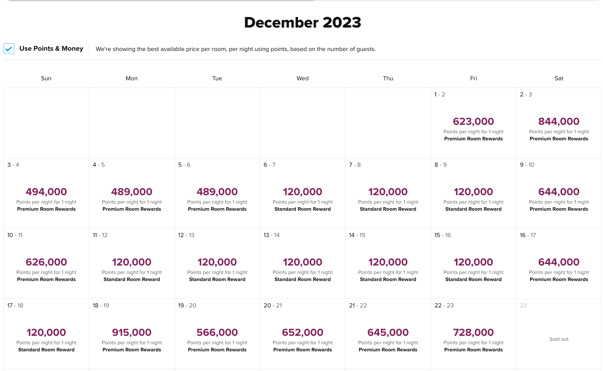 Waldorf Astoria Pedegral award space December 2023