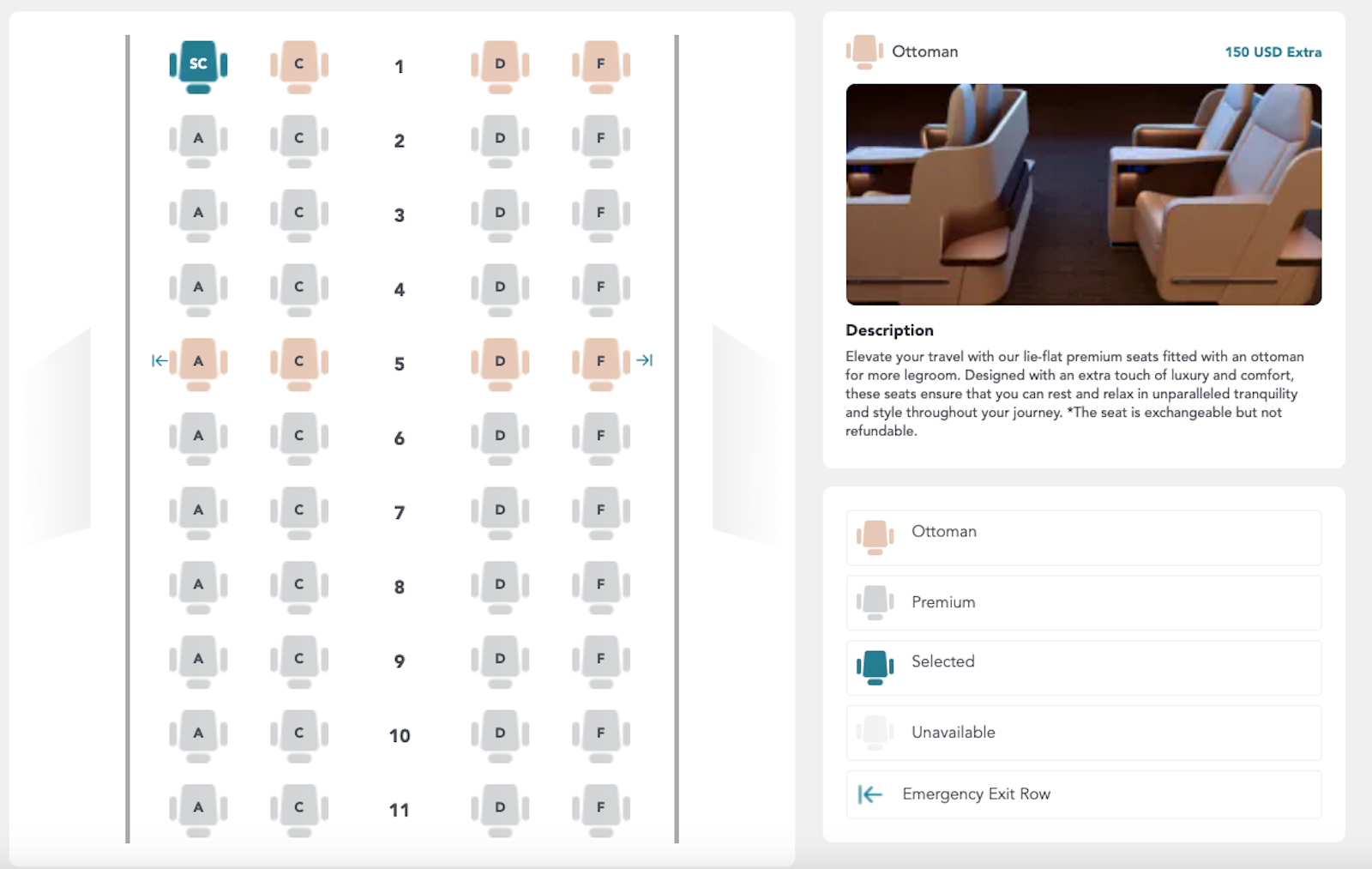 Beond seat selection