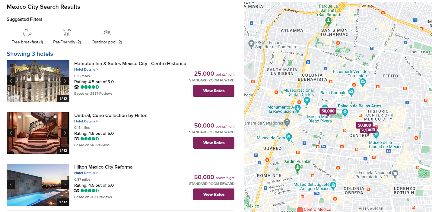 Redeeming Hilton points