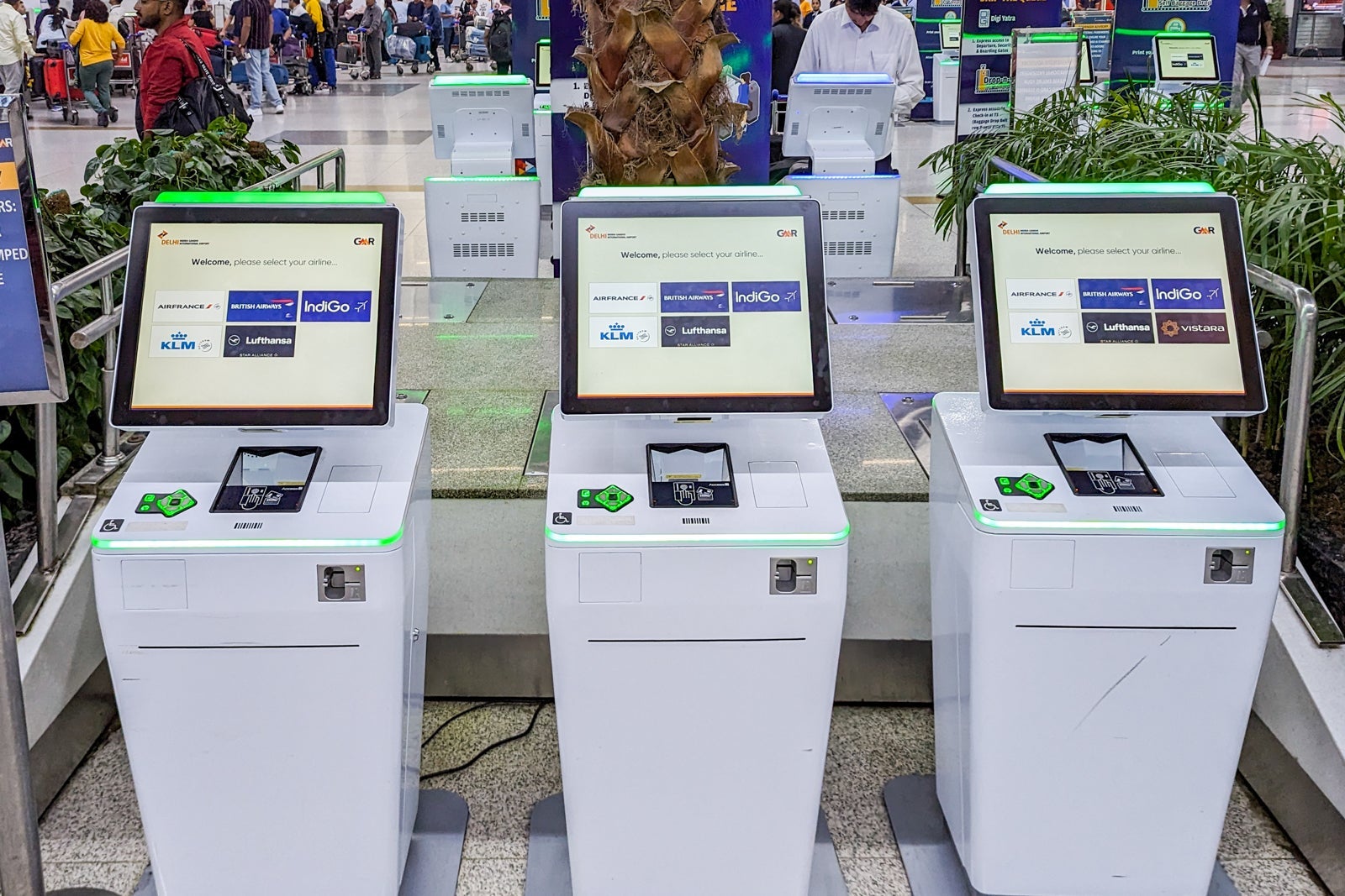 kiosks at airport