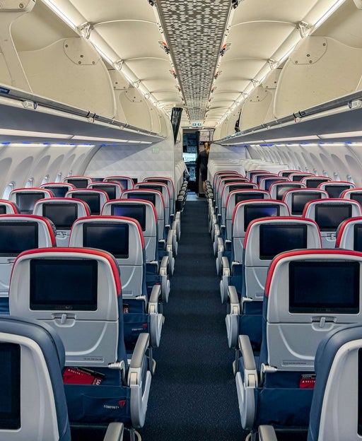 Inside Delta Air Lines plane
