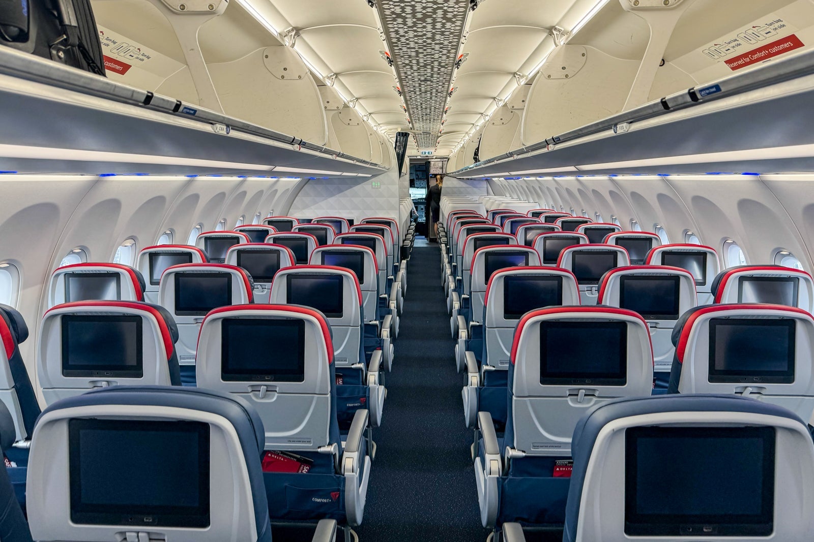 Inside Delta Air Lines plane