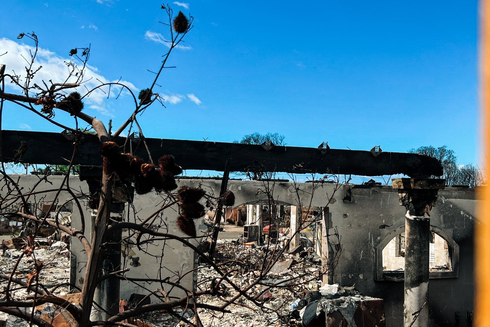 Fire damage in Lahaina, Maui