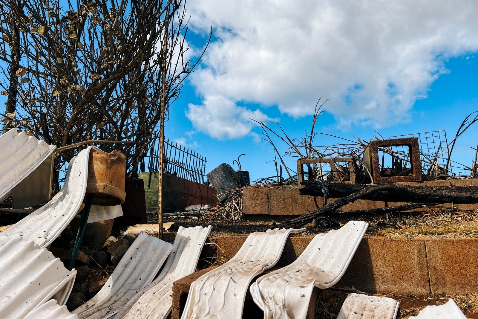 Fire damage in Lahaina, Maui