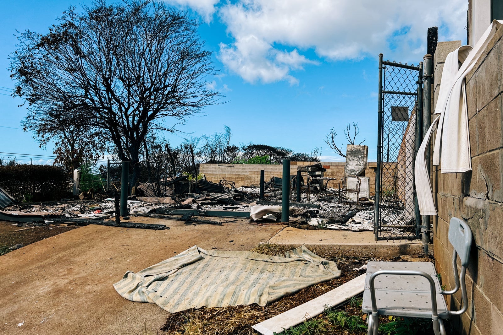Fire damage in Lahaina, Maui