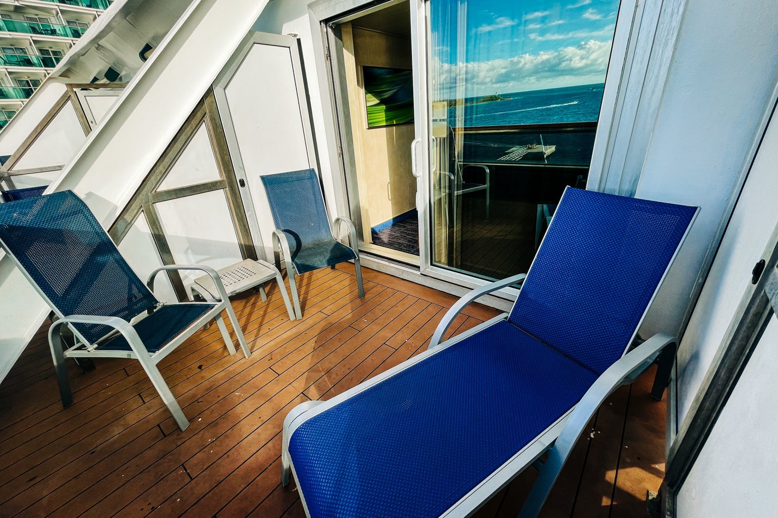 Aft cabin balcony