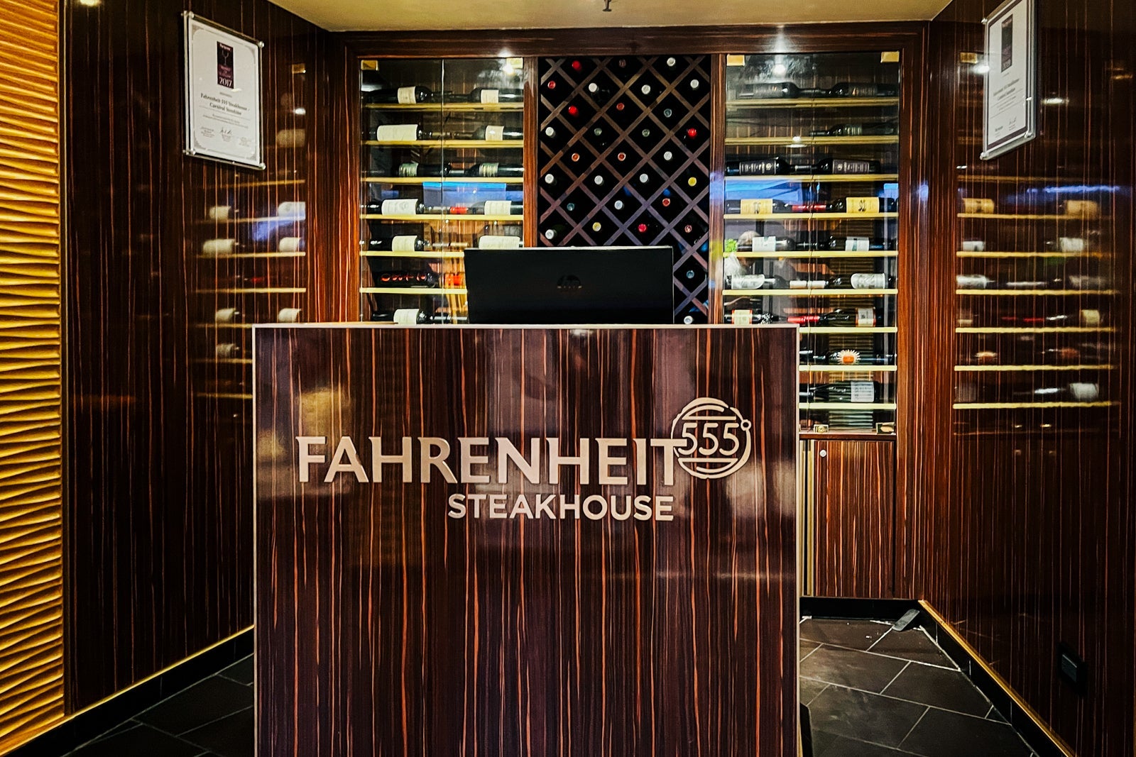 Fahrenheit 55 steakhouse on Carnival Sunshine