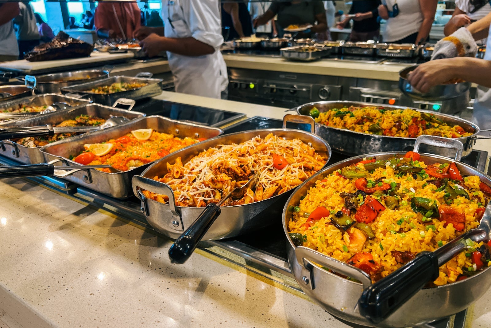 Buffet offerings on Carnival Sunshine