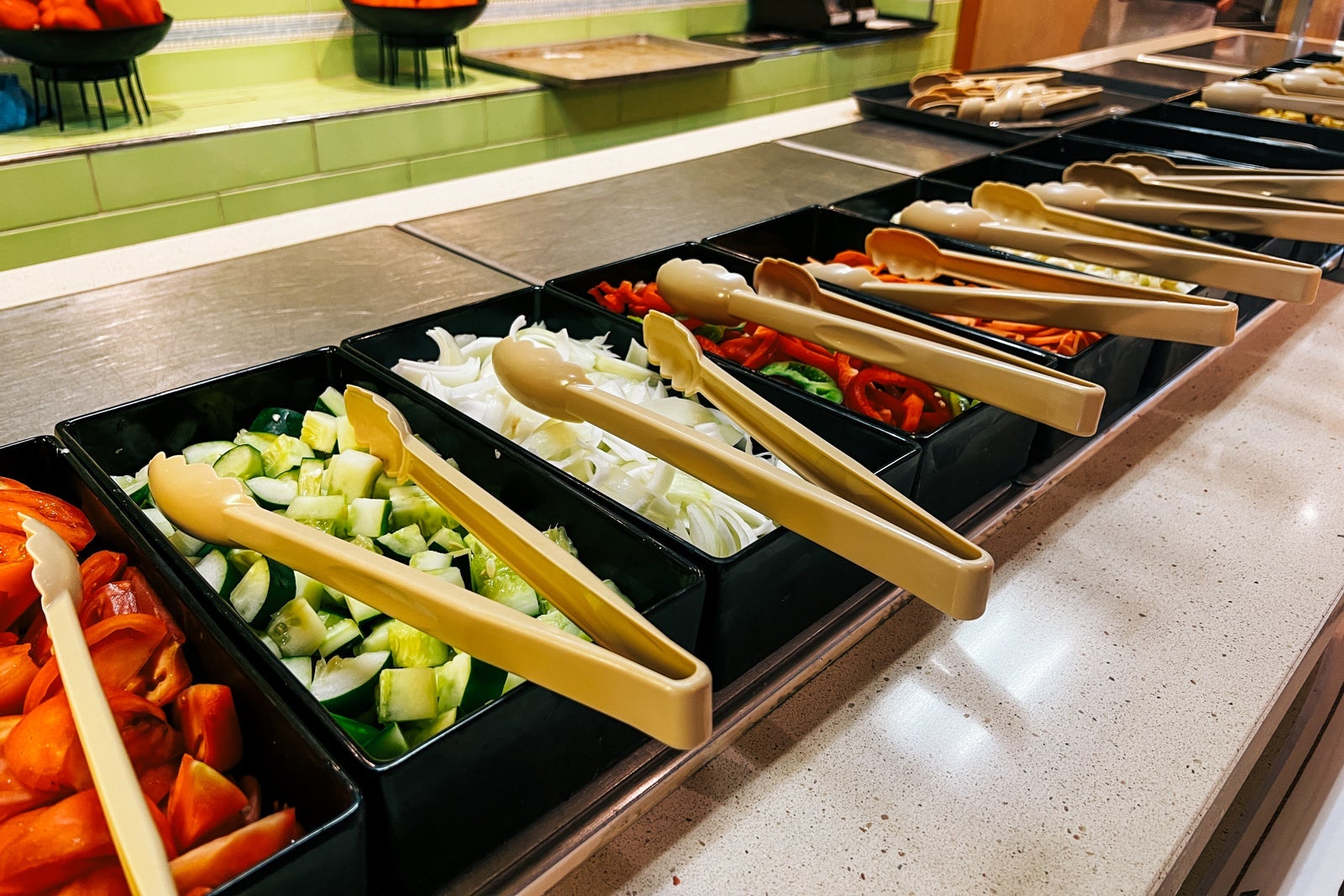 Buffet offerings on Carnival Sunshine