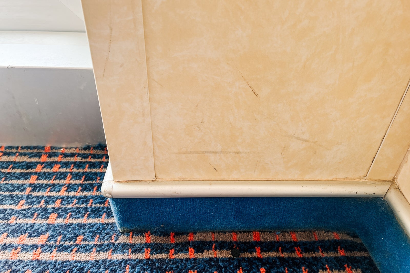 Signs of wear and tear in cabin on Carnival Sunshine