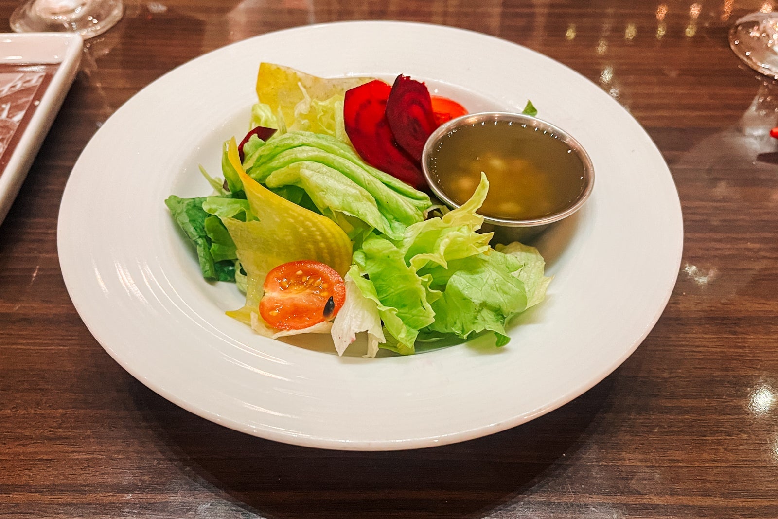 Salad in main dining Carnival Sunshine