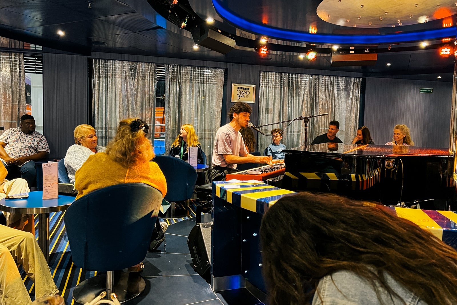 Piano Bar entertainment on Carnival Sunshine