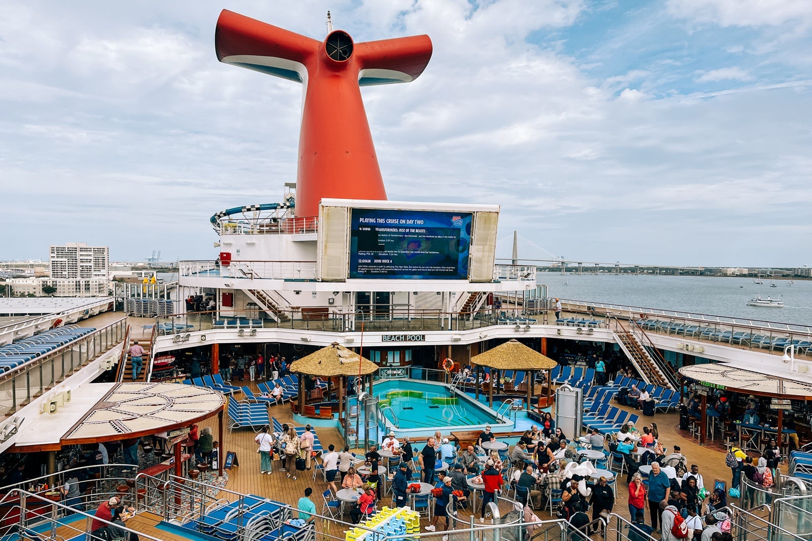 Pool area on Lido Deck of Carnival Sunshine
