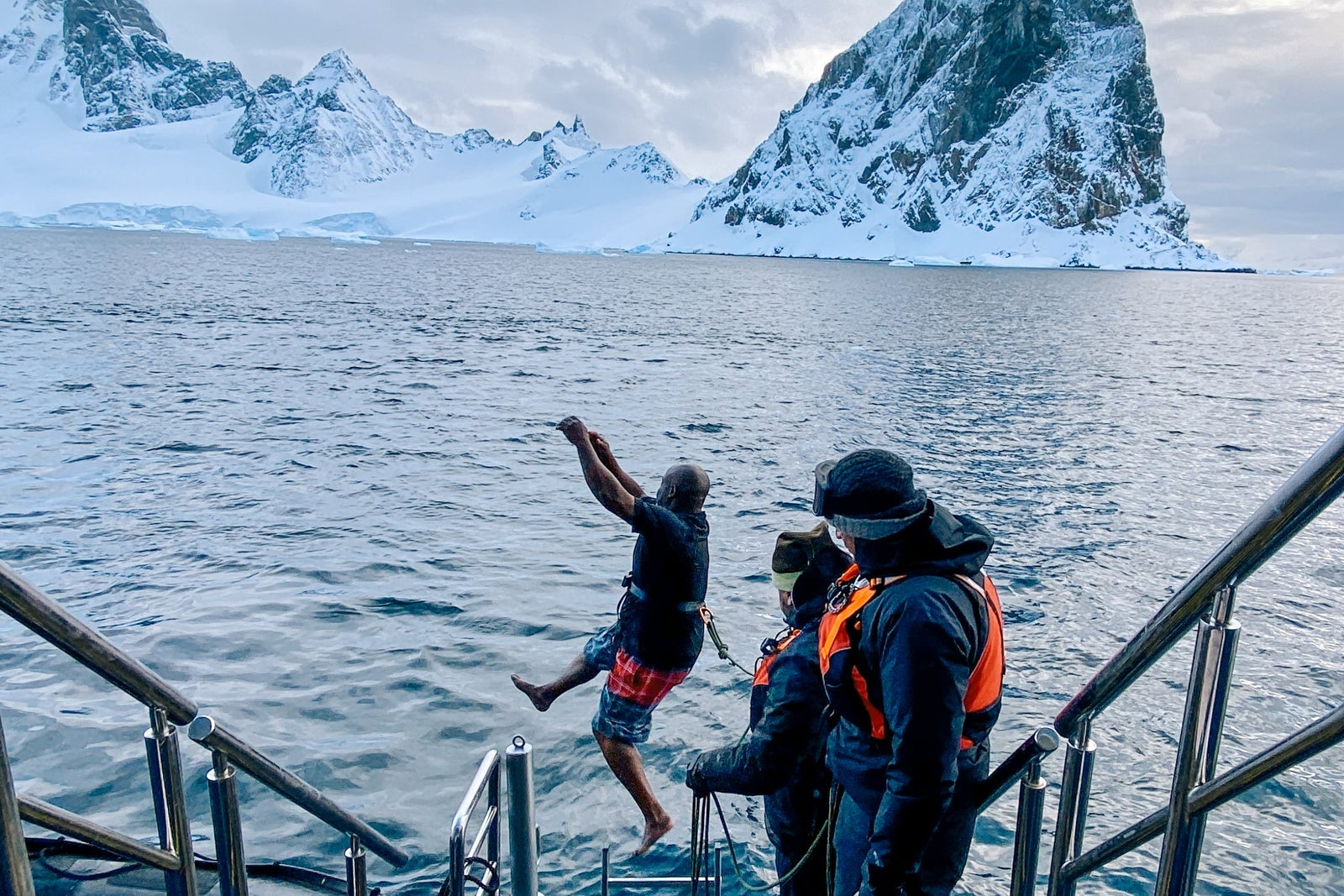 A polar plunge in Antarctica