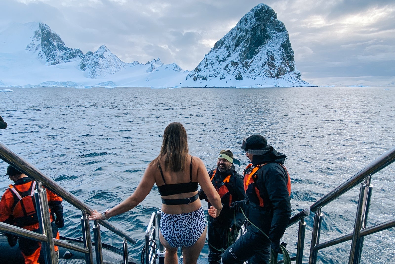 A polar plunge in Antarctica