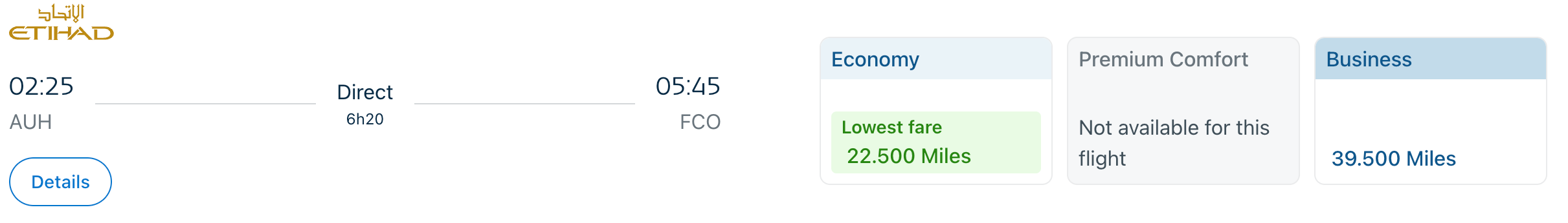 AUH-FCO