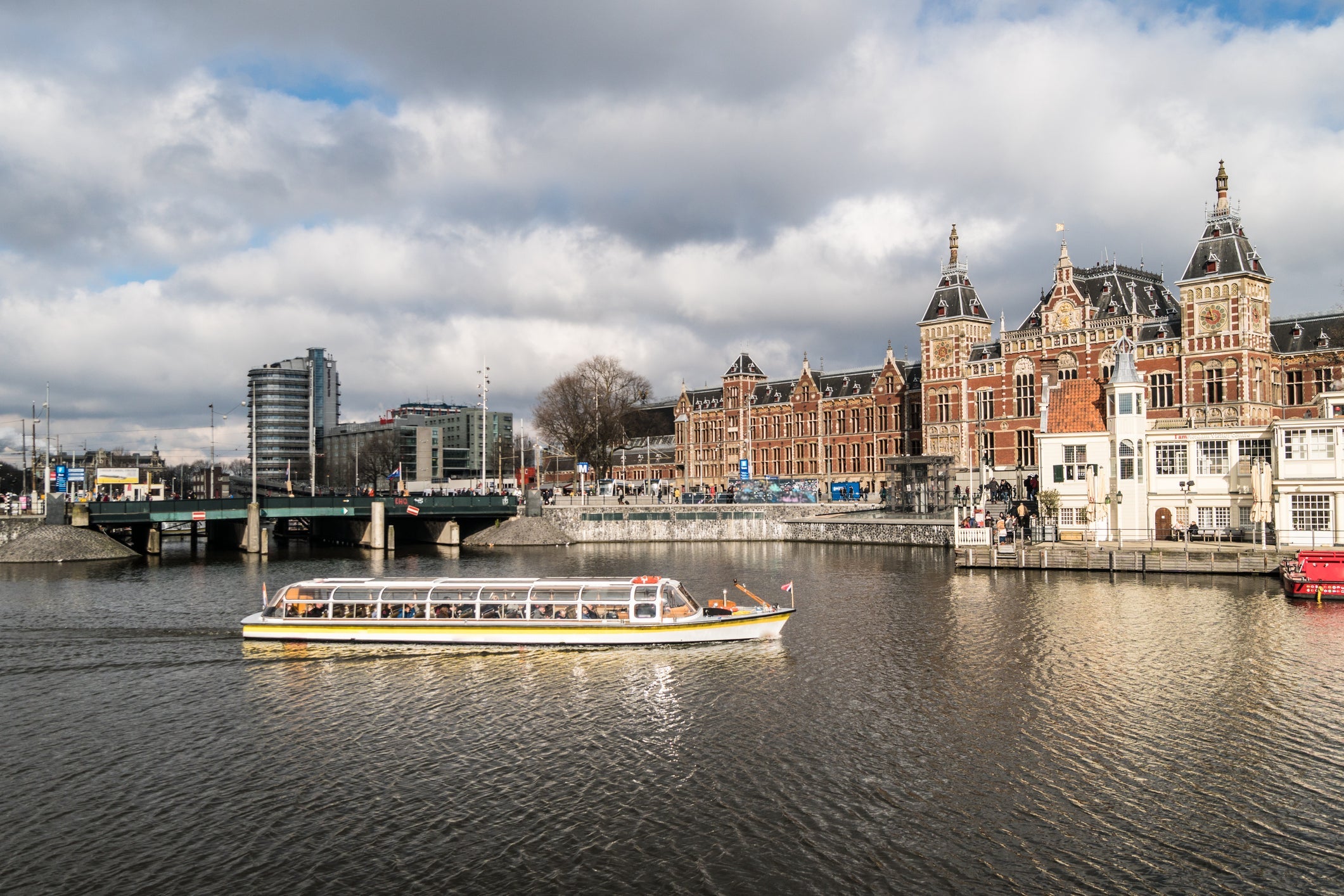 The famous Amsterdam Centraal train station in Amsterdam