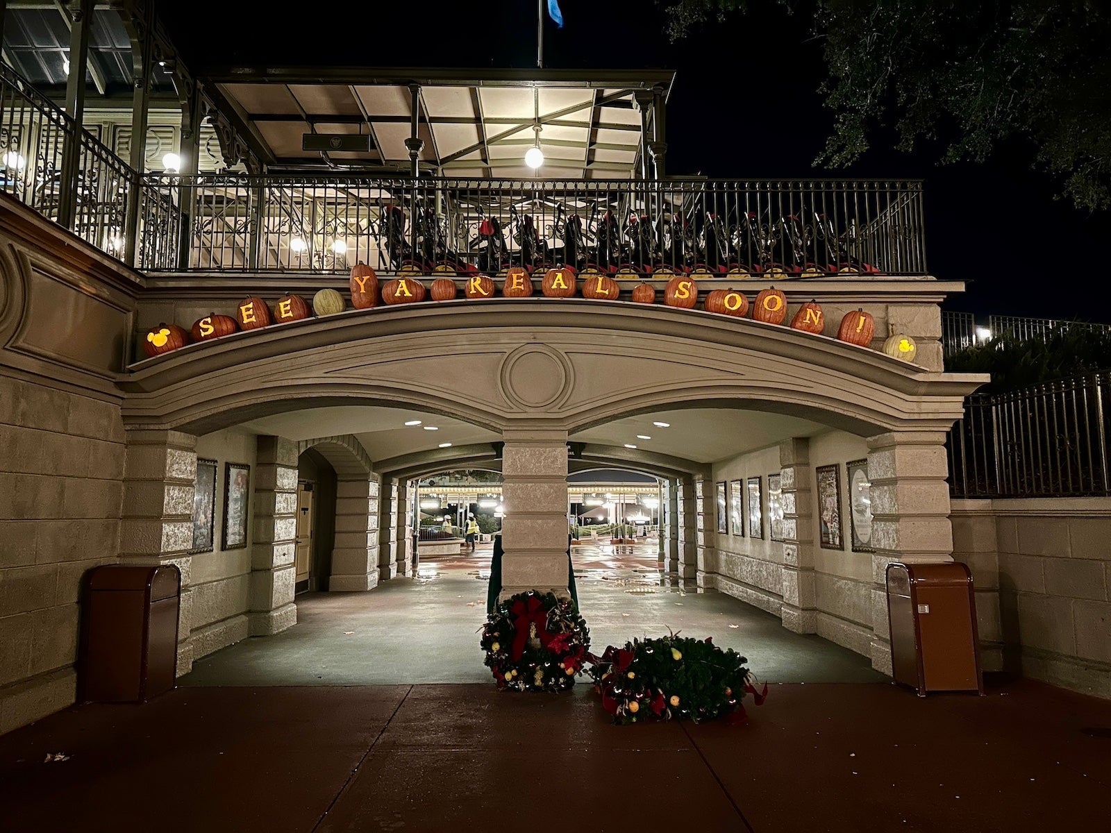 Halloween decorations at the Magic Kingdom