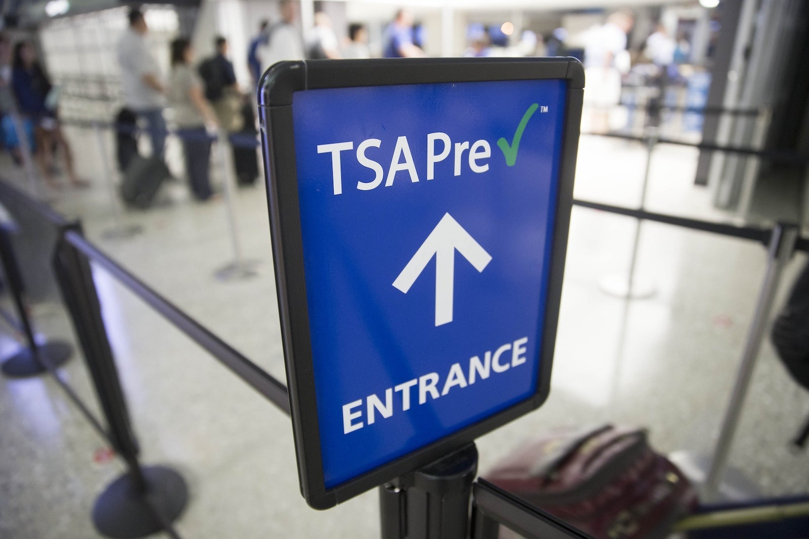 TSA PreCheck entrance sign