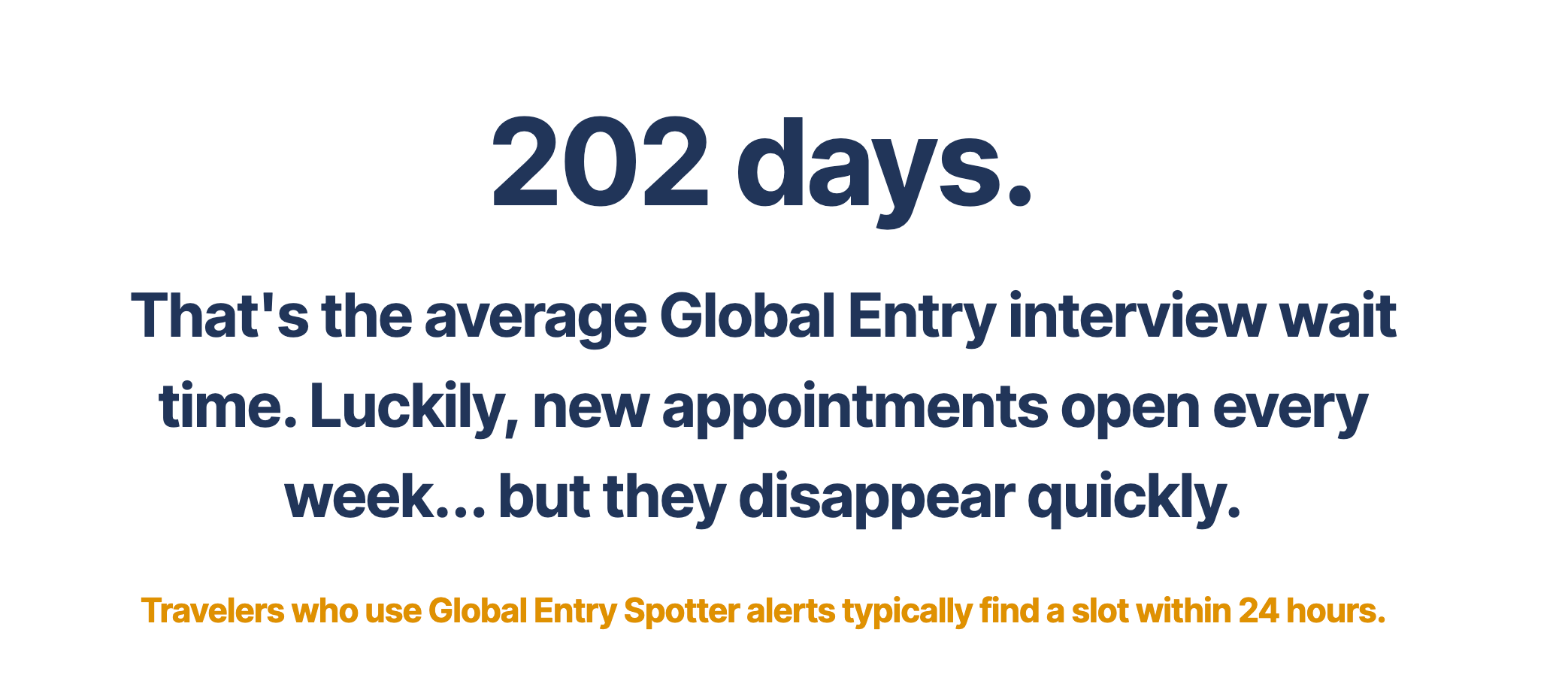 global entry wait time