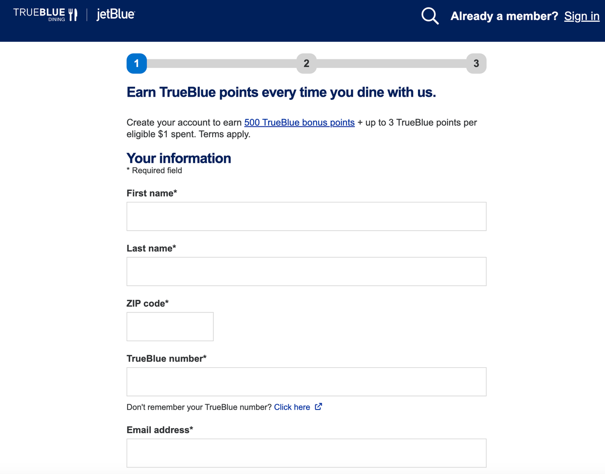 Trueblue JetBlue TrueBlue Dining rewards program - The Points Guy