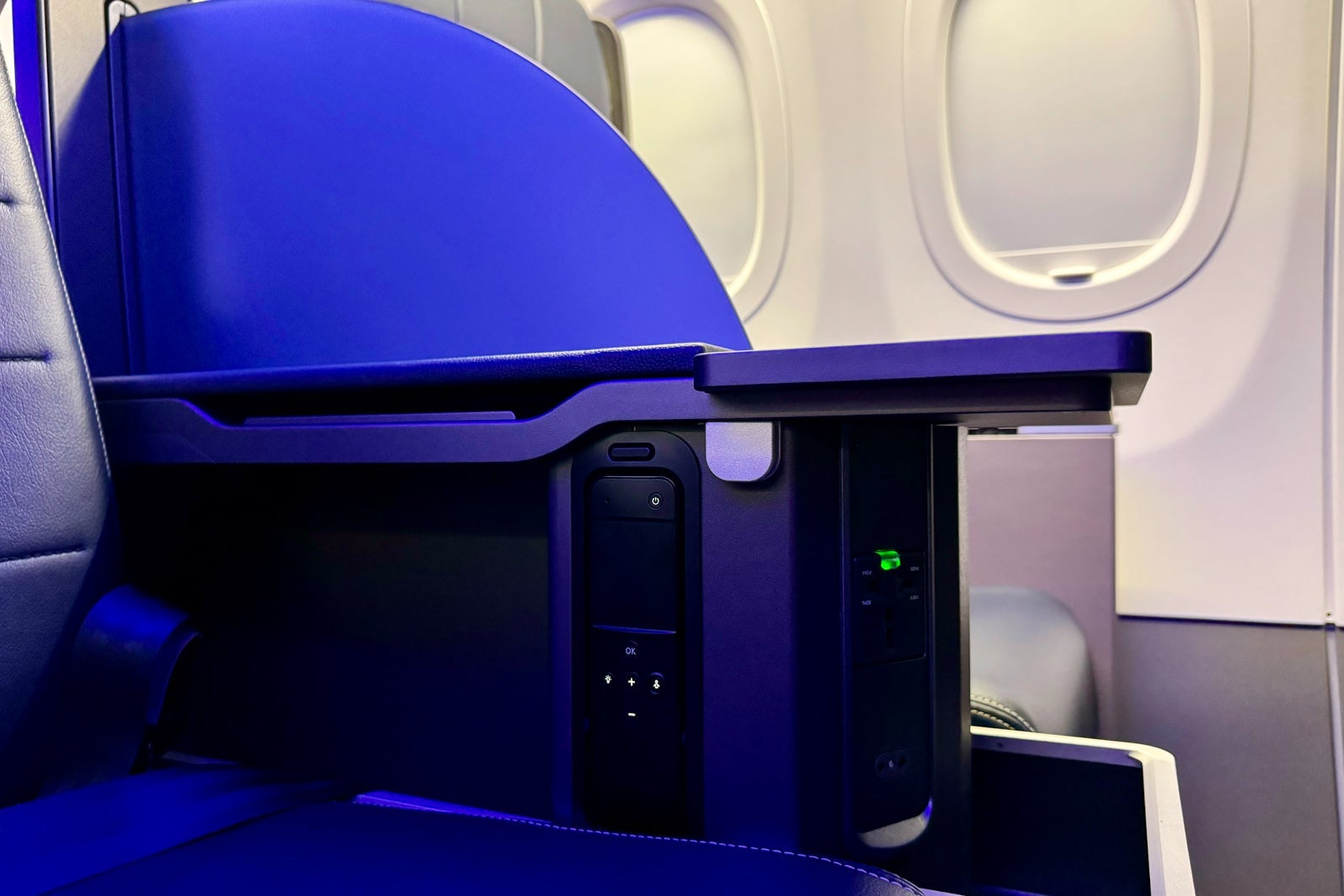 First class Flying United's new first-class recliners on the snazzy