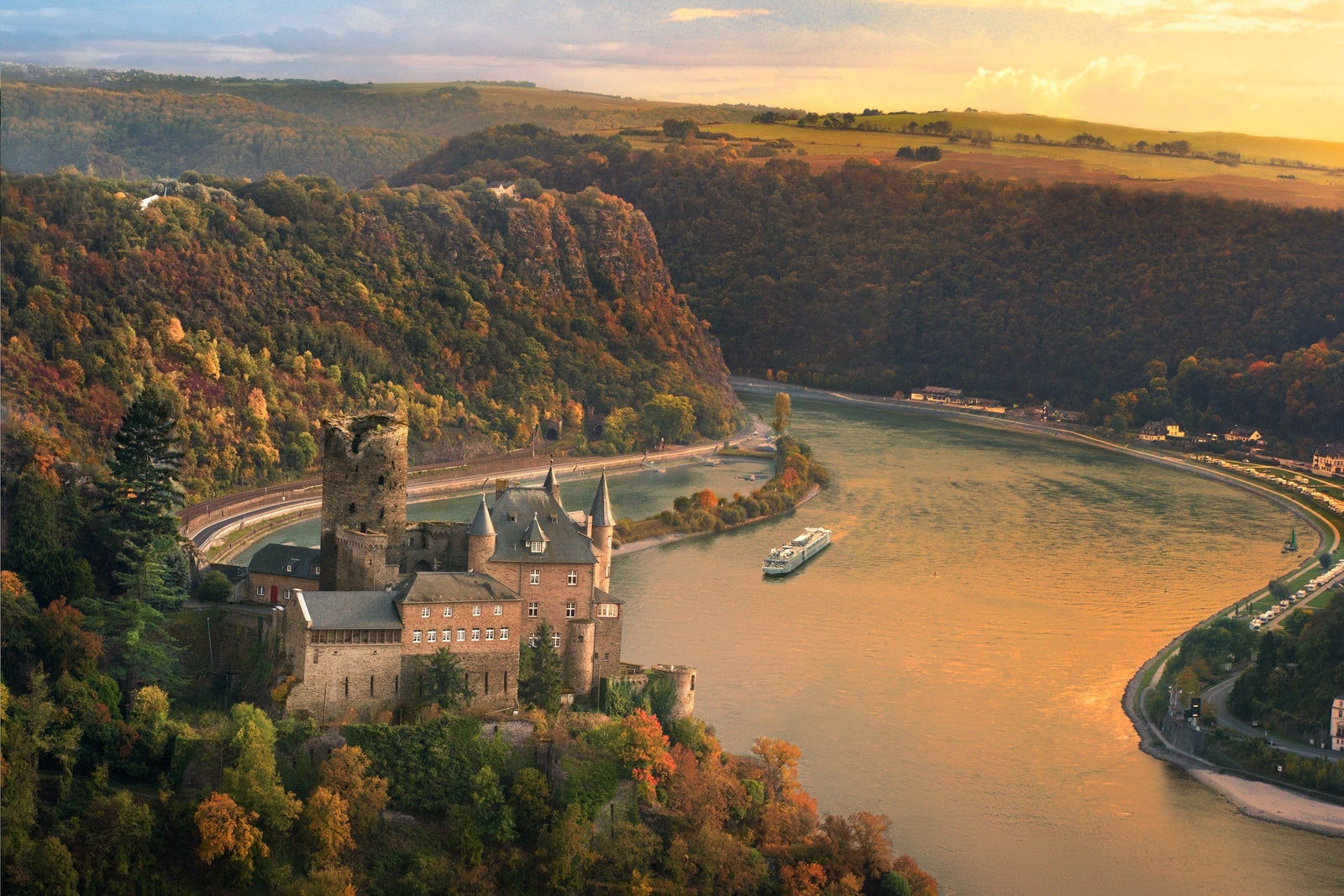 Katz Castle and the Middle Rhine RIver Valle