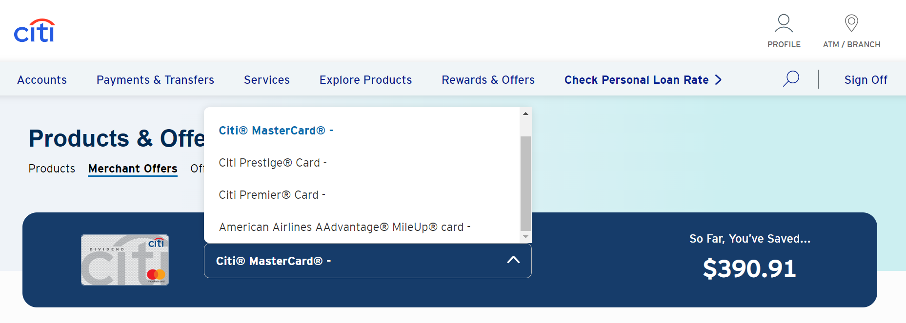 Citi Merchant Offers