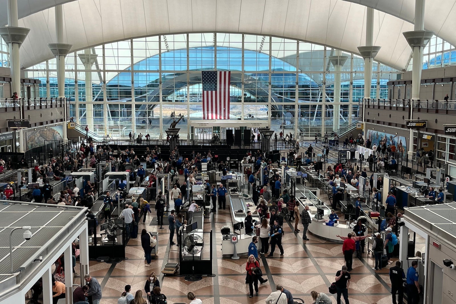 TSA lines at Denver International Airport (DEN)