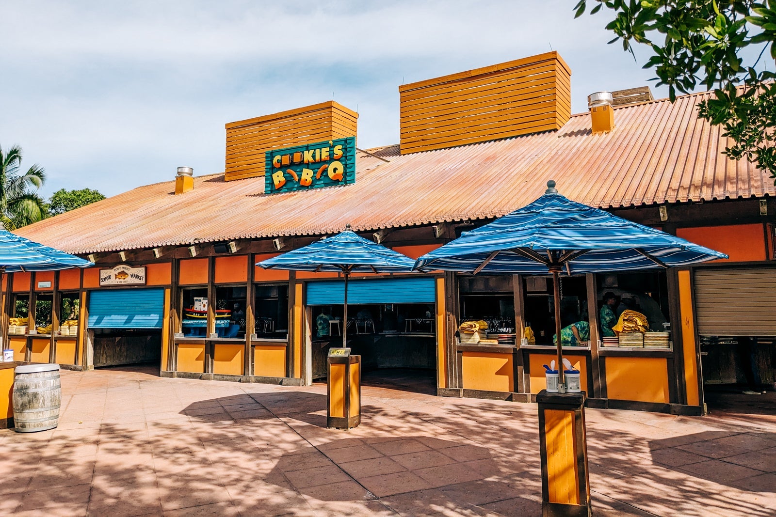 BBQ pavilion on Castaway Cay, Disney's private island