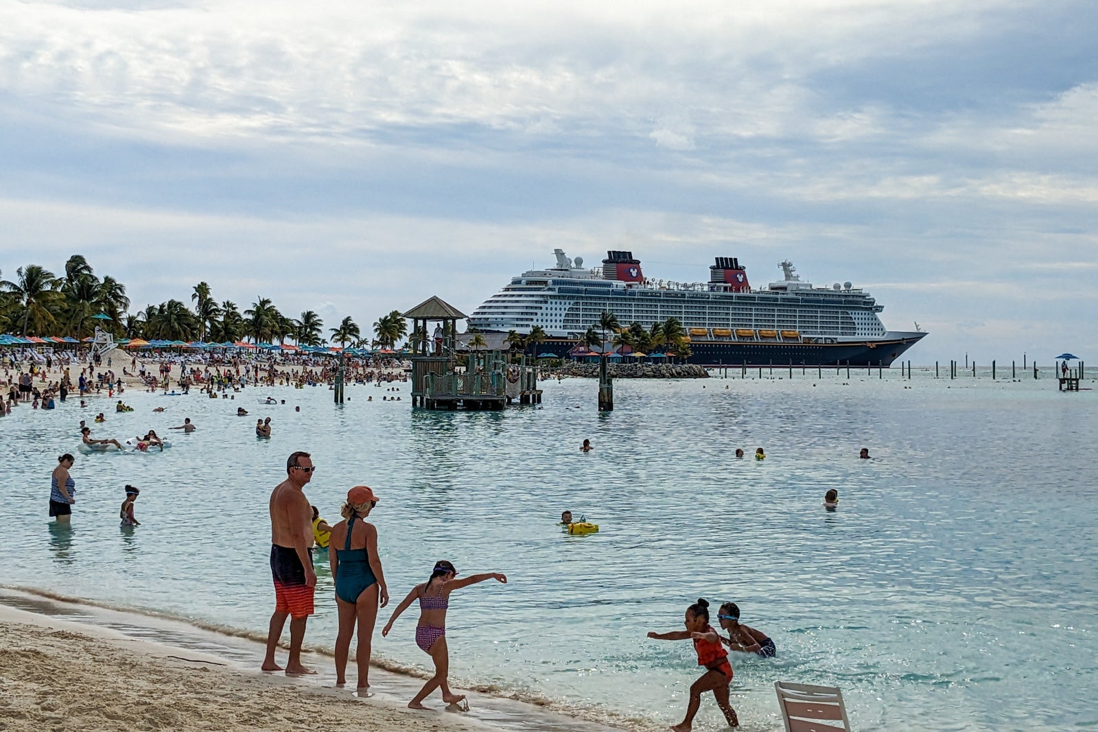 Disney Dream docked at Castaway Cay.