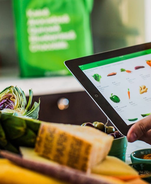 Someone making a grocery order