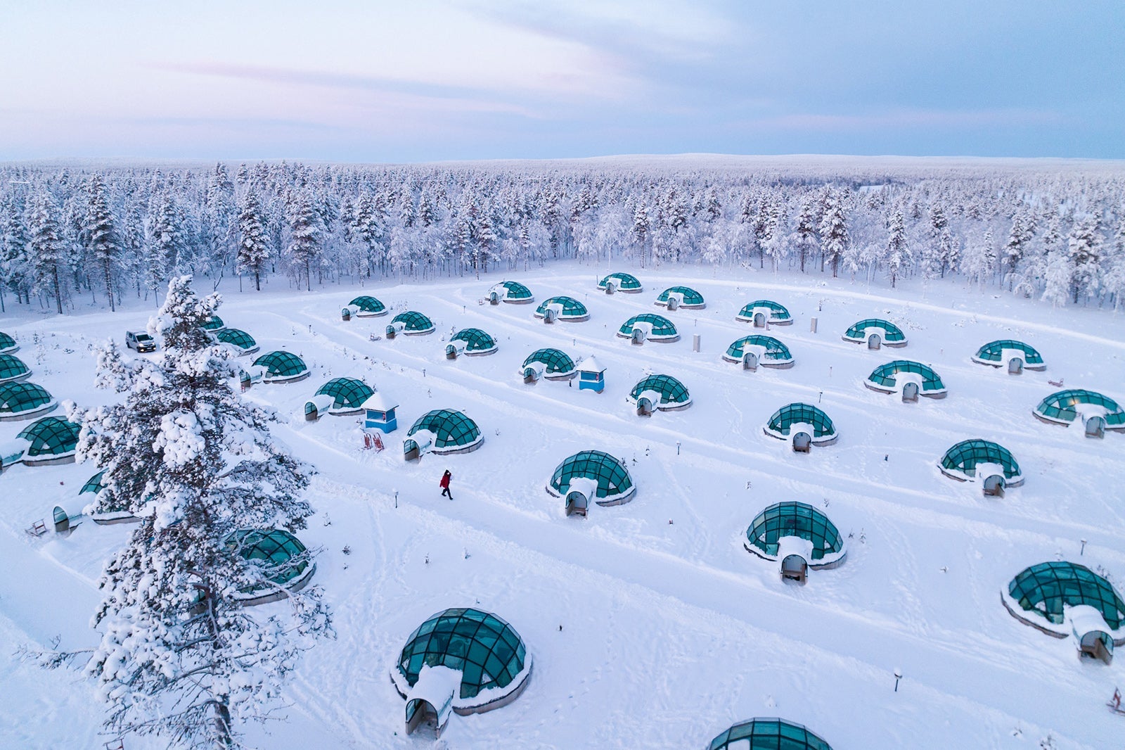 Igloo accommodations at Kakslauttanen Arctic Resort