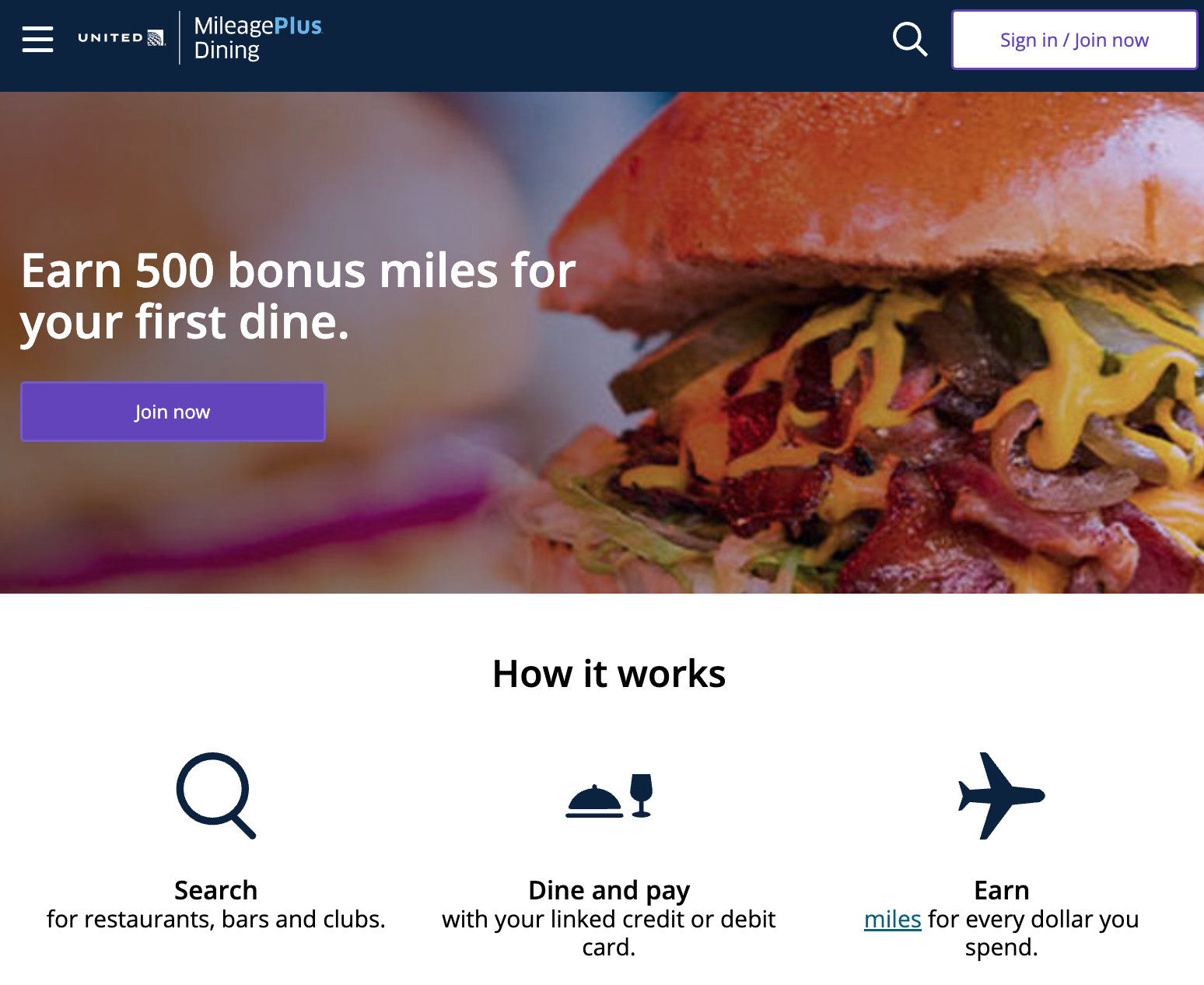 MP Dining homepage