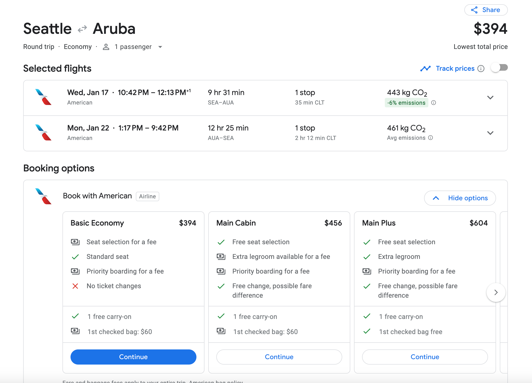 flights to aruba